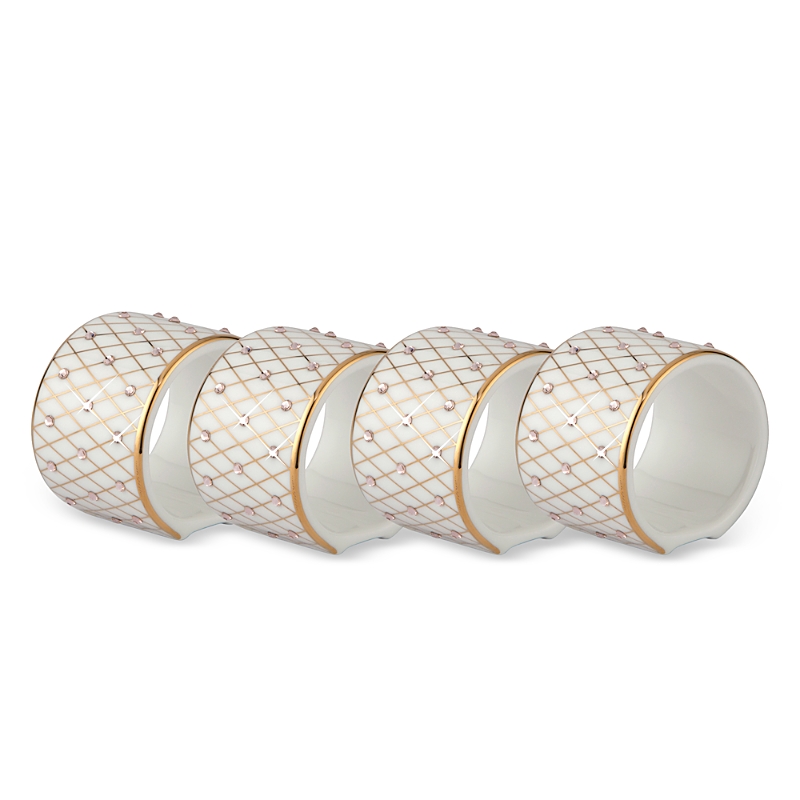 Prouna Princess Gold Napkin Rings, Set Of 4 In Gold
