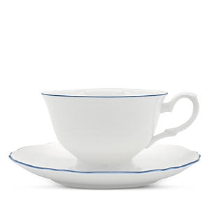 Prouna Amelie Tea Cup & Saucer In Blue/white