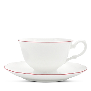 Prouna Amelie Tea Cup & Saucer In Pink/white