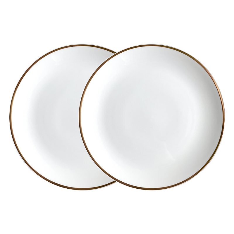 Twig New York Alex Gold 8 Salad Dessert Plate, Set Of 2 In Gold