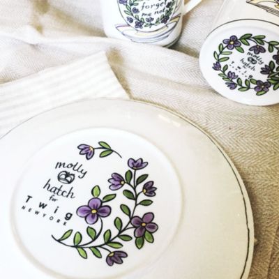 Molly Hatch Forget Me Not Salad/Dessert Plate
