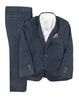 Appaman Boys' Two Piece Stretchy Mod Suit - Little Kid, Big Kid In Navy Glen Plaid