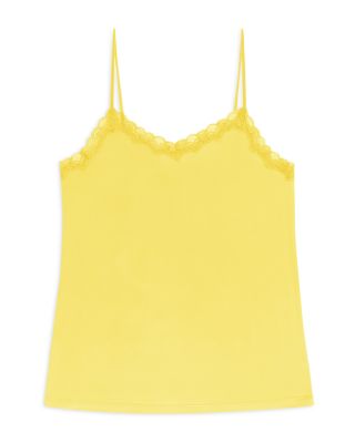 Lace Trim Silk Camisole