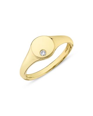 Moon & Meadow 14K Yellow Gold Diamond Disc Ring