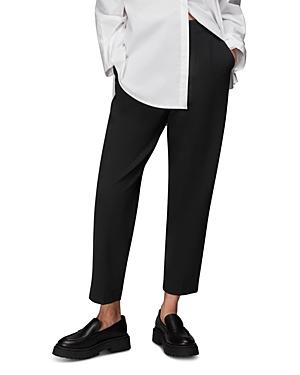 Whistles Lila Slim Fit Stretch Trousers In Black