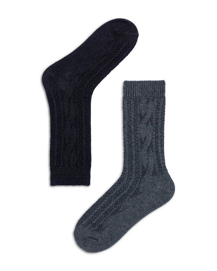 HUE Cable Ribbed Boot Socks, Pack of 2 | Bloomingdale's