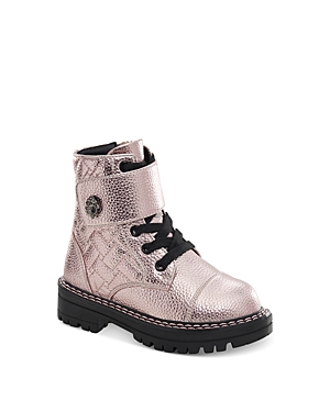 Shop Kurt Geiger Girls' Mini Kensington Strap Boots - Little Kid, Big Kid In Pink