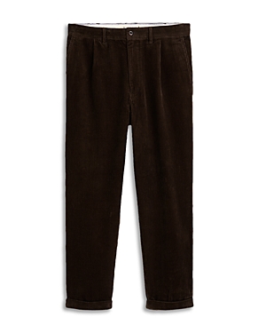Alex Mill Pleated Corduroy Pants In Chocolate