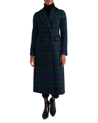 HOBBS LONDON - Patricia Plaid Double Breasted Coat