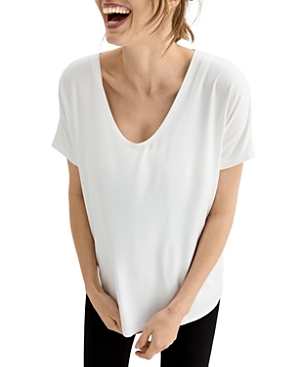Hatch Collection Perfect Maternity Vee T-shirt In White