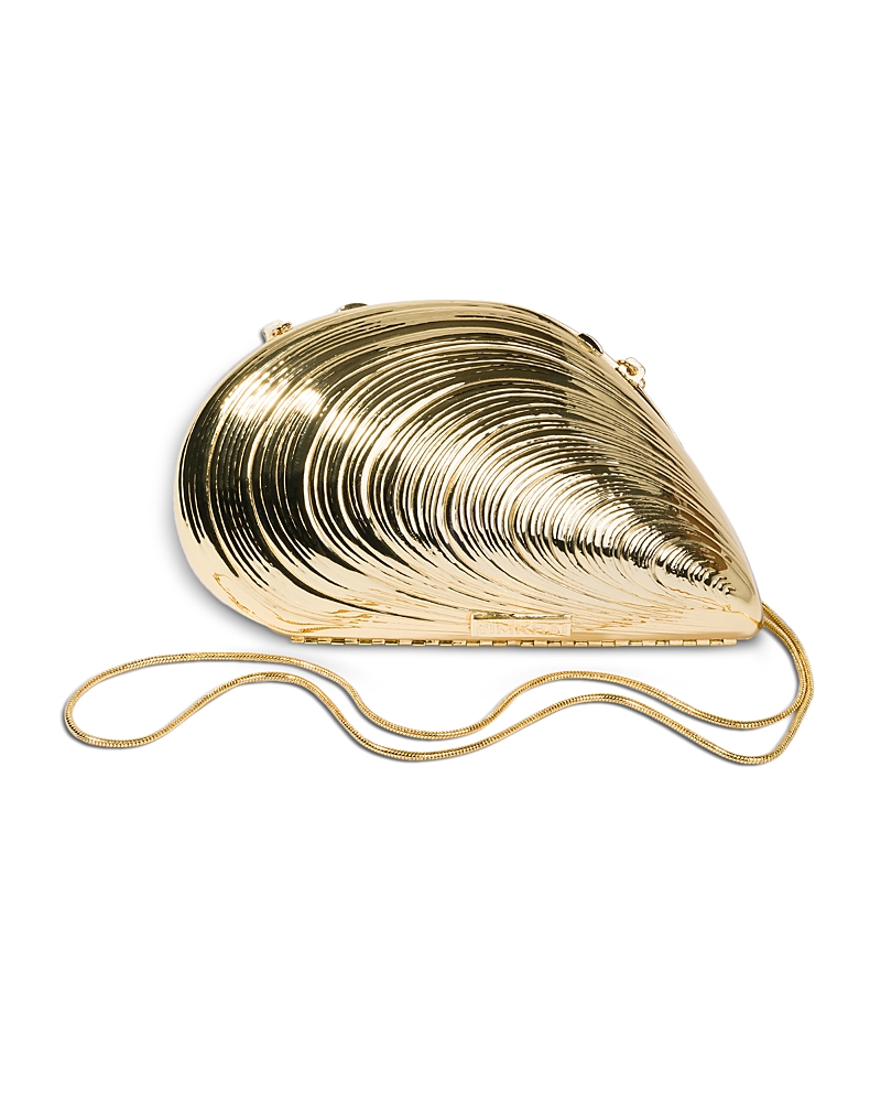 Simkhai Bridget Metal Oyster Shell Clutch In Non Definito