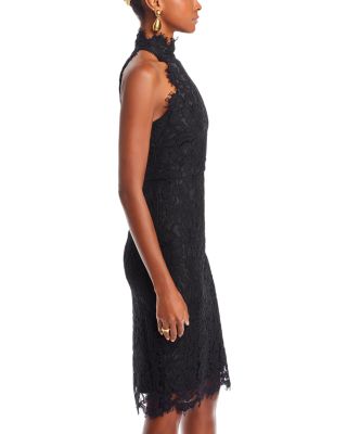 Halter Mock Neck Lace Dress