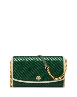 Tory Burch - Robinson Patent Quilted Chain Wallet