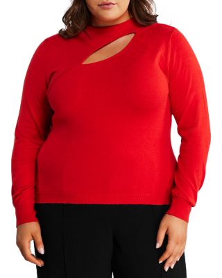 Estelle Plus Cutout Knit Sweater