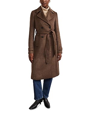 Hobbs London Limited Collection Bromley Check Trench Coat