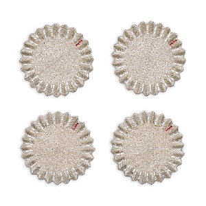 Kim Seybert Baccarat X  Etoile Coaster, Set Of 4 In A Gift Box In Silver/crystal