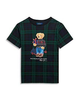 Ralph Lauren - Boys' Polo Bear Plaid Cotton Jersey Tee - Little Kid, big Kid