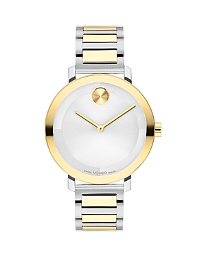 Shop Movado Bold Evolution 2.0 Two Tone Watch, 34mm In Silver/two-tone