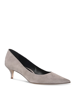 Marion Parke Classic Suede Stiletto Pumps In Koala Grey