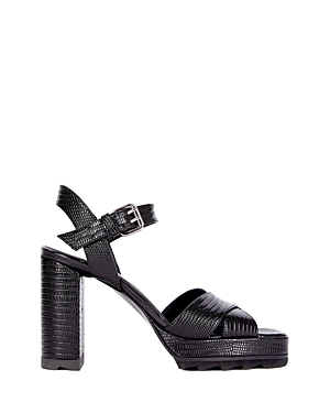 Shop The Kooples Women's Ankle Strap Platform High Heel Sandals In Black