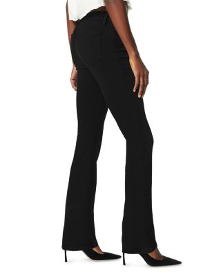 The Provocateur Petite Mid Rise Bootcut Stretch Jeans in Black