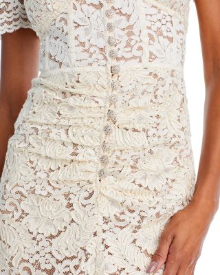 Self-Portrait Floral Lace Midi Dress | Bloomingdale's