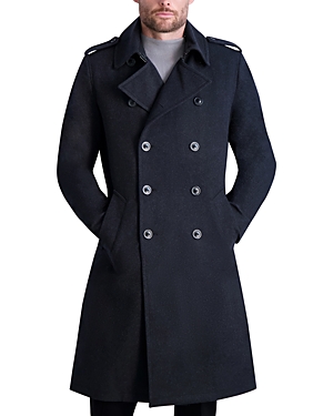 Karl Lagerfeld Trench Coat In Charcoal