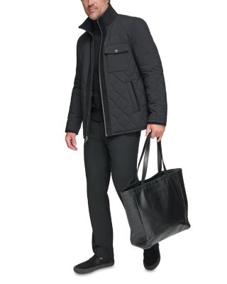 Amberg Diamond Quilted Corduroy Trim Water Resistant Jacket