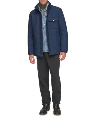 Amberg Diamond Quilted Corduroy Trim Water Resistant Jacket