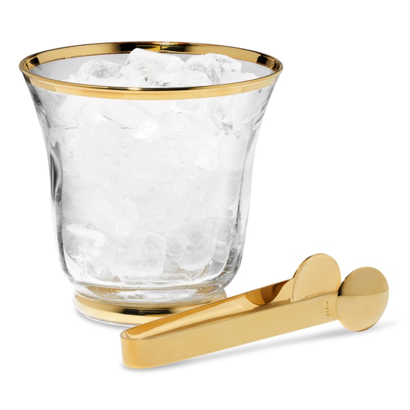 Aerin Sophia Small Ice Bucket in Gold