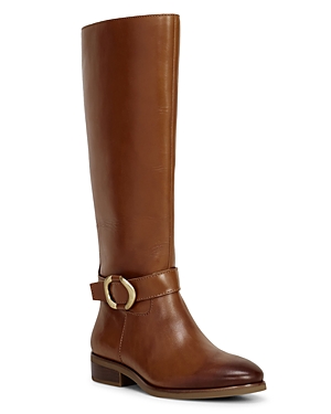 Shop Vince Camuto Women's Samtry Knee High Riding Boots In Brown