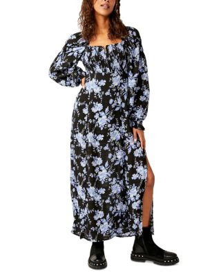 knee length dresses for ladies Free People Haven Midi Dress BlackCombo / M main image 1