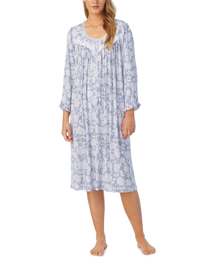 Eileen West Waltz Floral Lace Trim Nightgown | Bloomingdale's