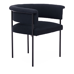 Tov Furniture 1 Piece Performance Linen Stain Resistant Dining Chair In Black