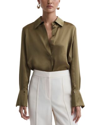 REISS Hailey Silk Shirt | Bloomingdale's