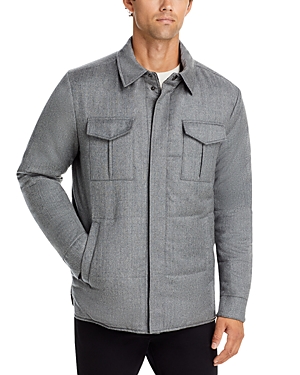 Canali Wool Reversible Shirt Jacket