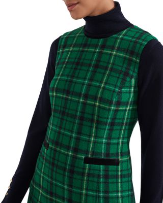 Margot Plaid Wool Sheath Dress