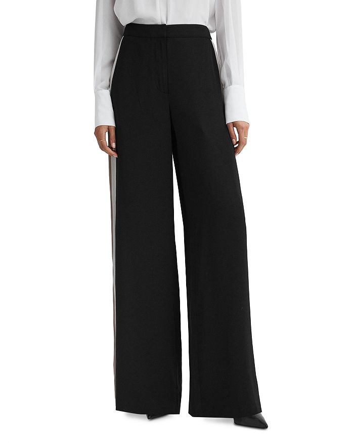 REISS Poppie Wide Leg Side Stripe Pants | Bloomingdale's