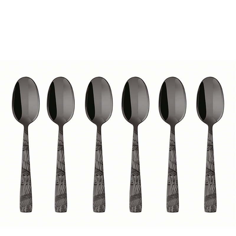Sambonet Jungle Abstract Foliage Espresso Spoons, Set Of 6