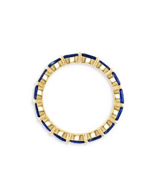 Blue Sapphire Eternity Band in 14K Yellow Gold