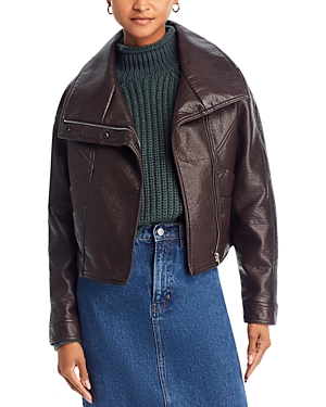 Shop Mother The Count Chocula Faux Leather Jacket In Bullseye