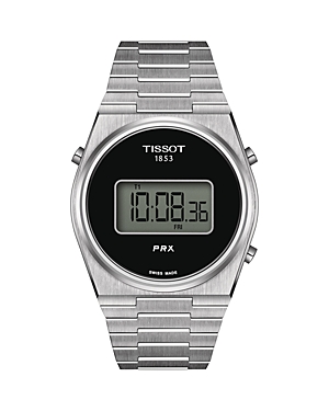 Shop Tissot Prx Digital Watch, 40mm In Black/silver