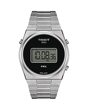 Tissot Prx 39mm Black Digital Dial Steel Men's Watch T137.463.11.050.00 In Black/silver
