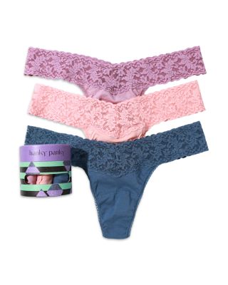 Hanky Panky - Supima&reg;Cotton Low Rise Thongs, Set of 3