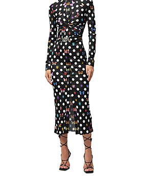 Versace - Butterfly Dot Print Midi Shirtdress