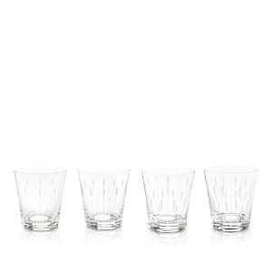 Shop Lalique Lotus Tumblers, Set Of 4 In Clear