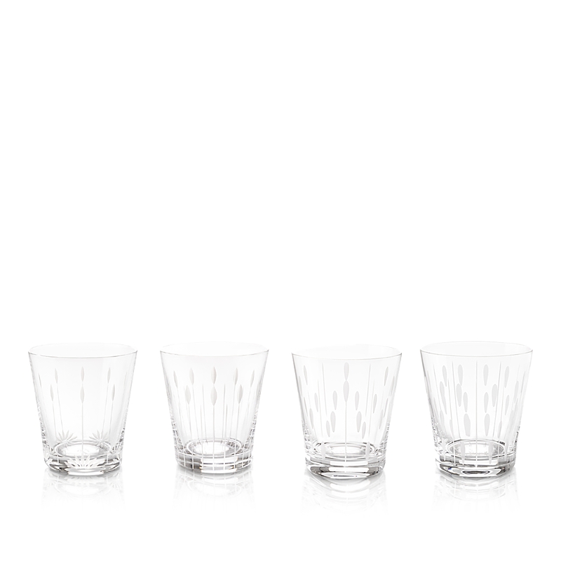 Lalique Lotus Tumblers, Set Of 4 In Clear