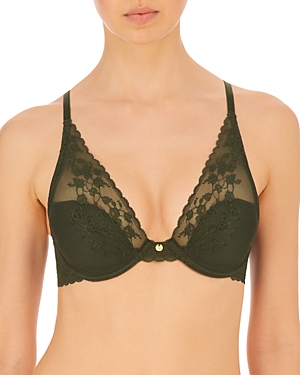 Natori Cherry Blossom Convertible Underwire Bra In Pesto