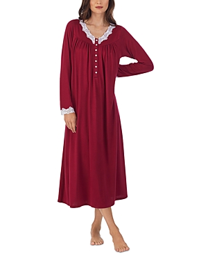 Eileen West Long Sleeve Ballet Nightgown In Berry