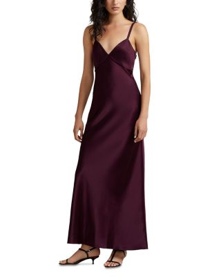 Ralph Lauren - V Neck Satin Dress